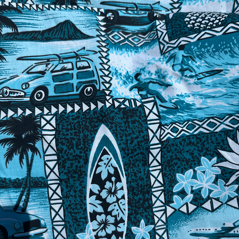 Image of Electric Bike Company Basket Liner Tote Bag - Blue Beach Vibes